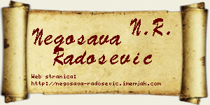 Negosava Radošević vizit kartica